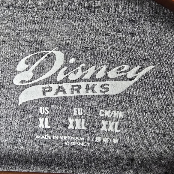DISNEY PARKS Long Sleeve Tee Shirt Vintage Mickey Mouse Logo Gray Unisex XL - Picture 10 of 11